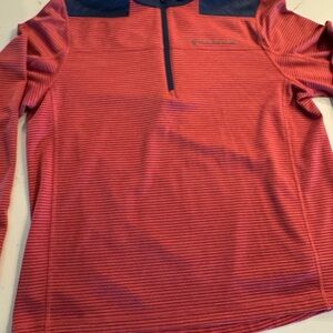Vineyard Vines Striped Quarter Zip Performance Pullover